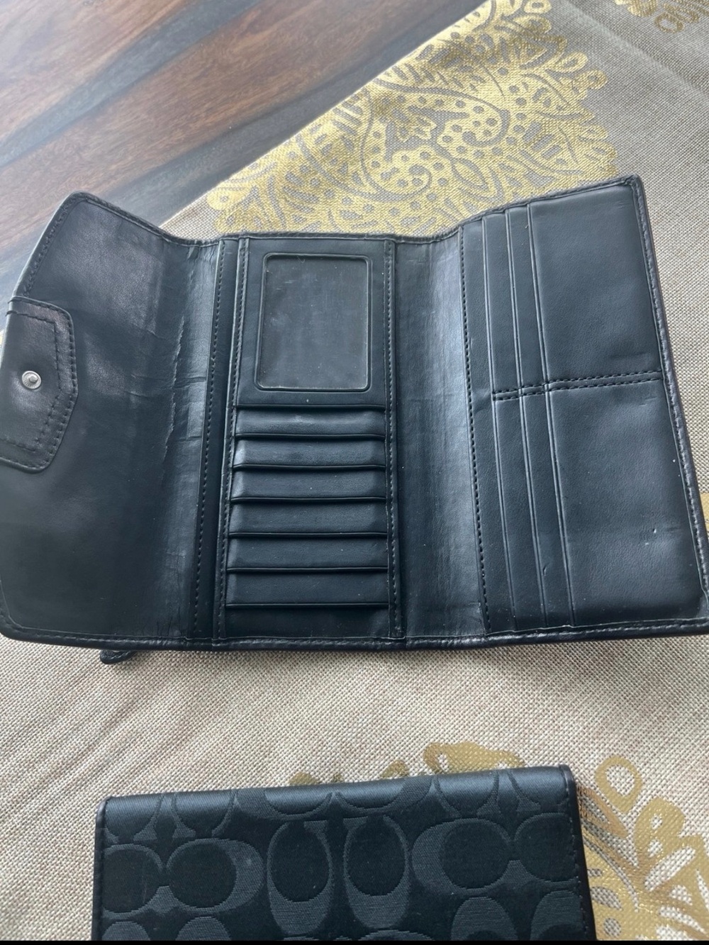 Coach Ashley Signature Satin Campbell Checkbook Wallet. - Picture 5 of 9